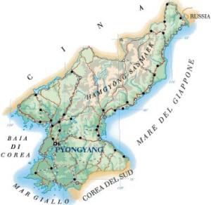 Mappa corea del nord